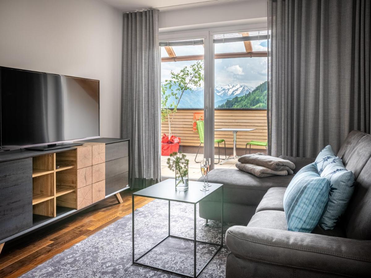 Der Sonnberg Alpinlodges - Apartments Mit Seeblick, Privater Sauna Und Self Check-In زيل أم سي المظهر الخارجي الصورة